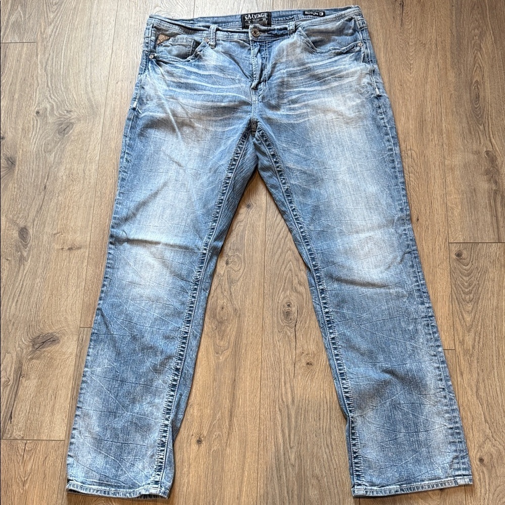 SALVAGE Mayhem Straight Leg Regular Fit Jeans  Size 40L